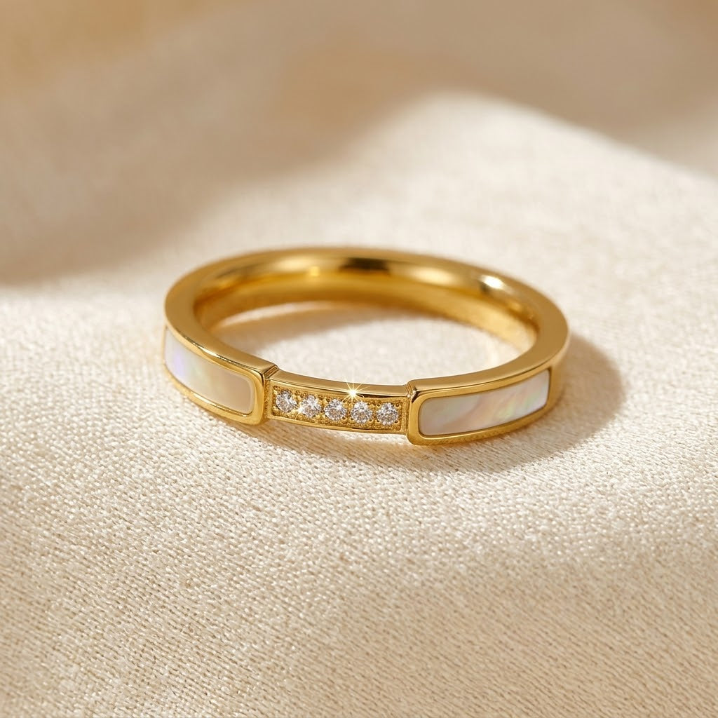 Gold Inlay Band Ring